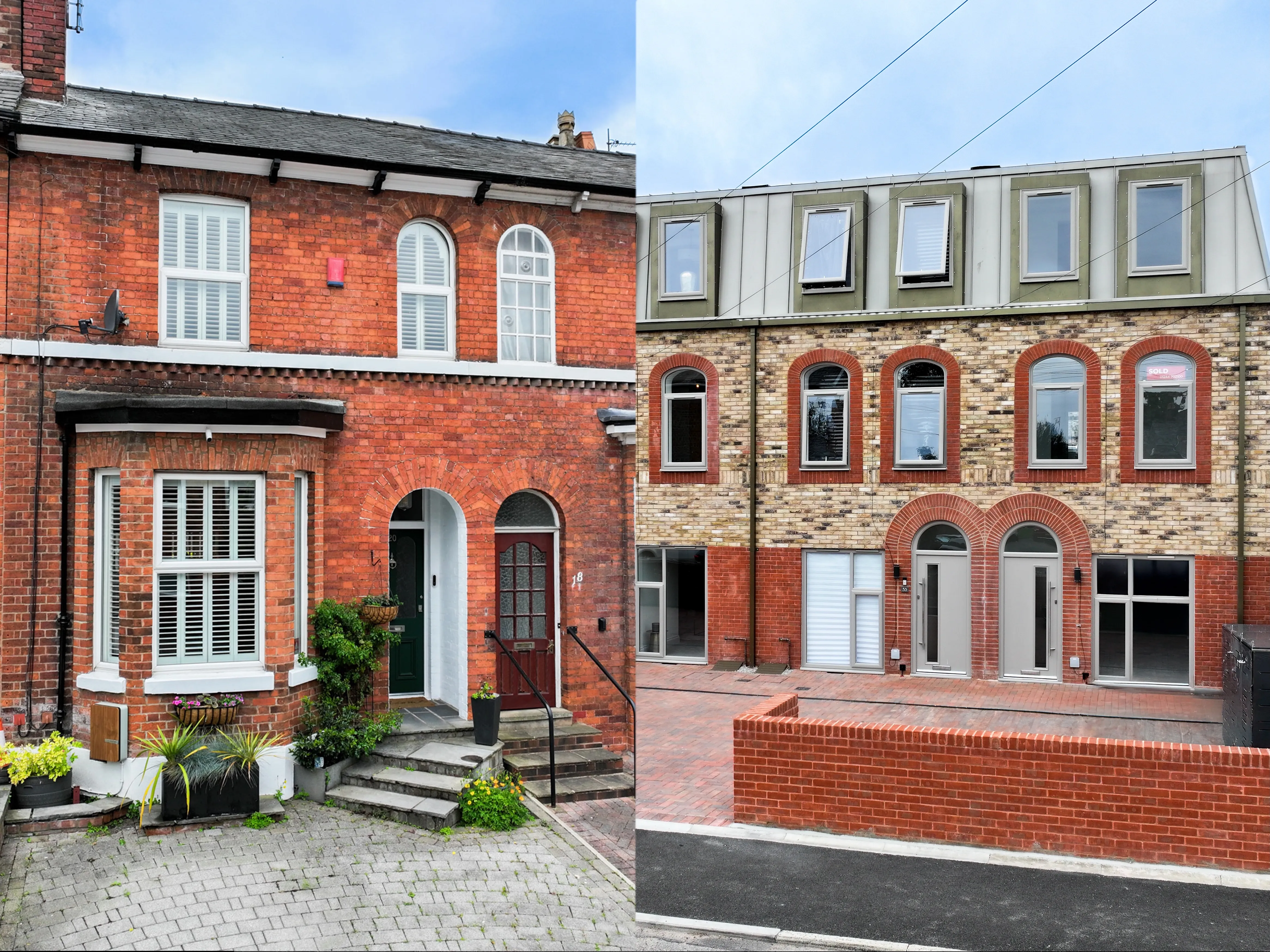 Character home and a new build home in Hale