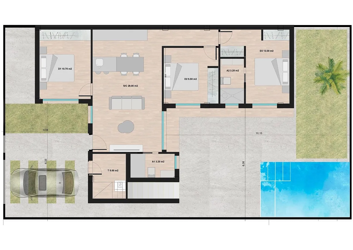 3 bedroom villa for sale - Bentley Hurst