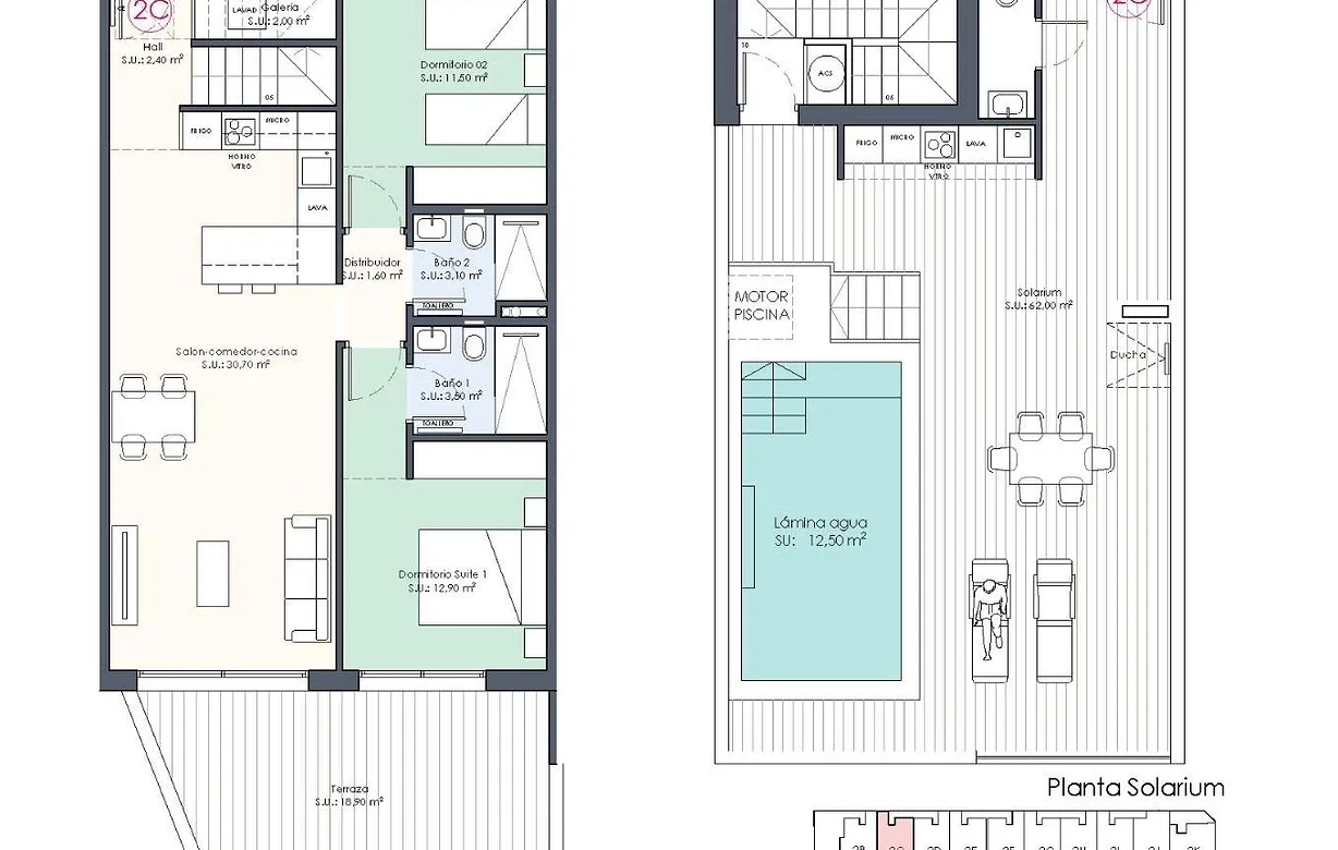 2 bedroom penthouse for sale - Bentley Hurst