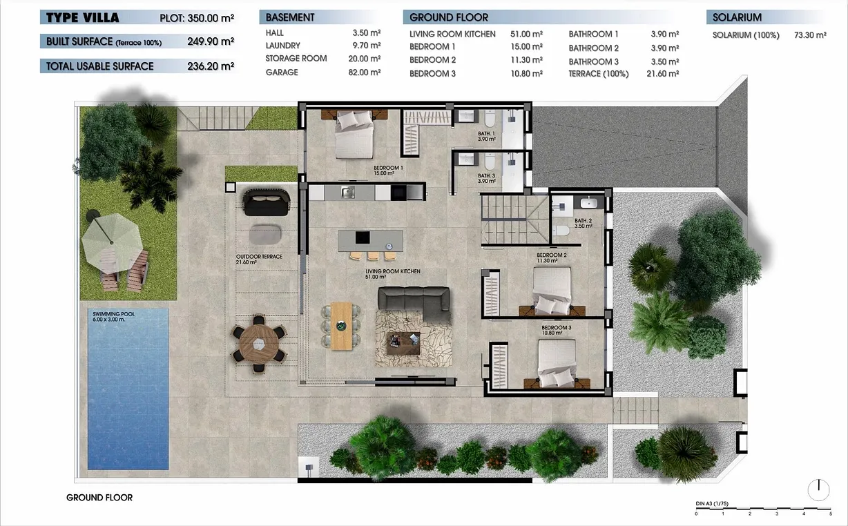 3 bedroom villa for sale - Bentley Hurst
