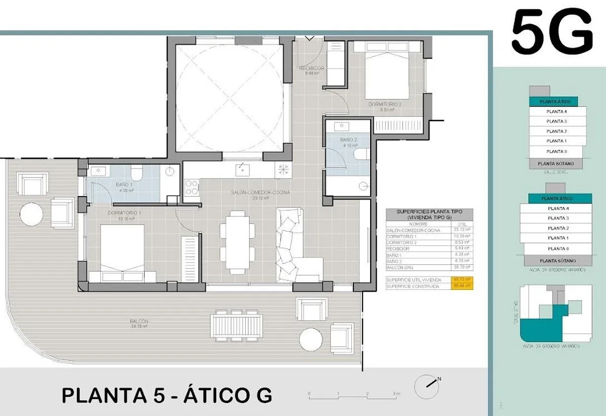 2 bedroom penthouse for sale - Bentley Hurst