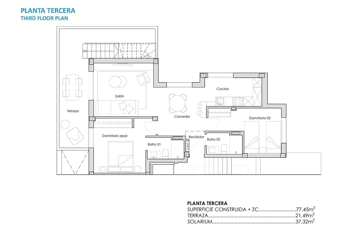 2 bedroom penthouse for sale - Bentley Hurst