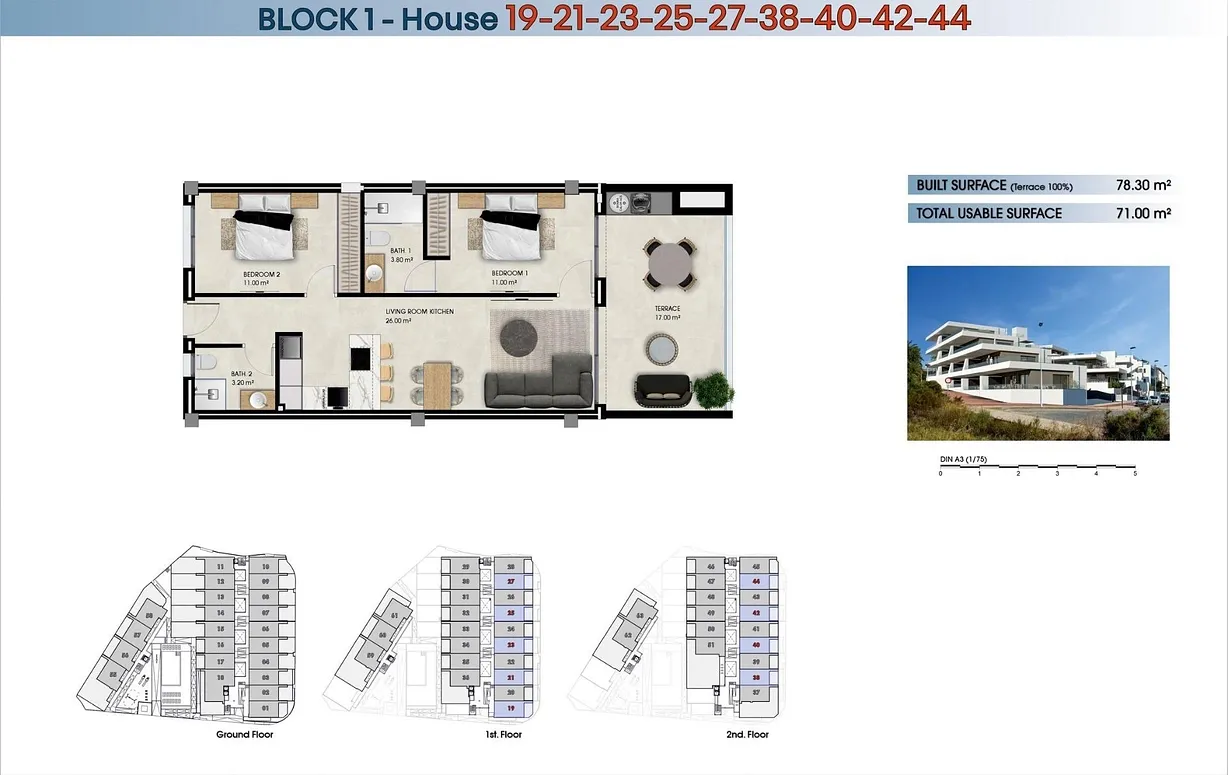 2 bedroom penthouse for sale - Bentley Hurst