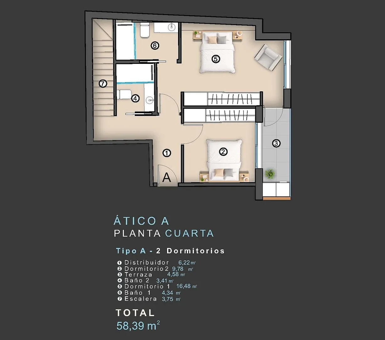 2 bedroom penthouse for sale - Bentley Hurst