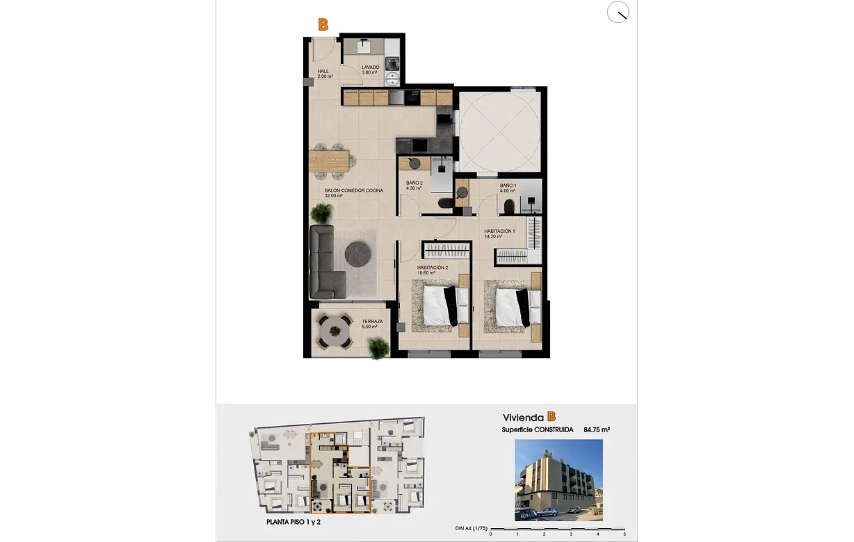 2 bedroom penthouse for sale - Bentley Hurst