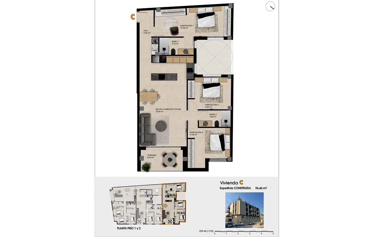 3 bedroom penthouse for sale - Bentley Hurst