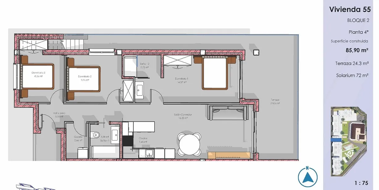 3 bedroom penthouse for sale - Bentley Hurst