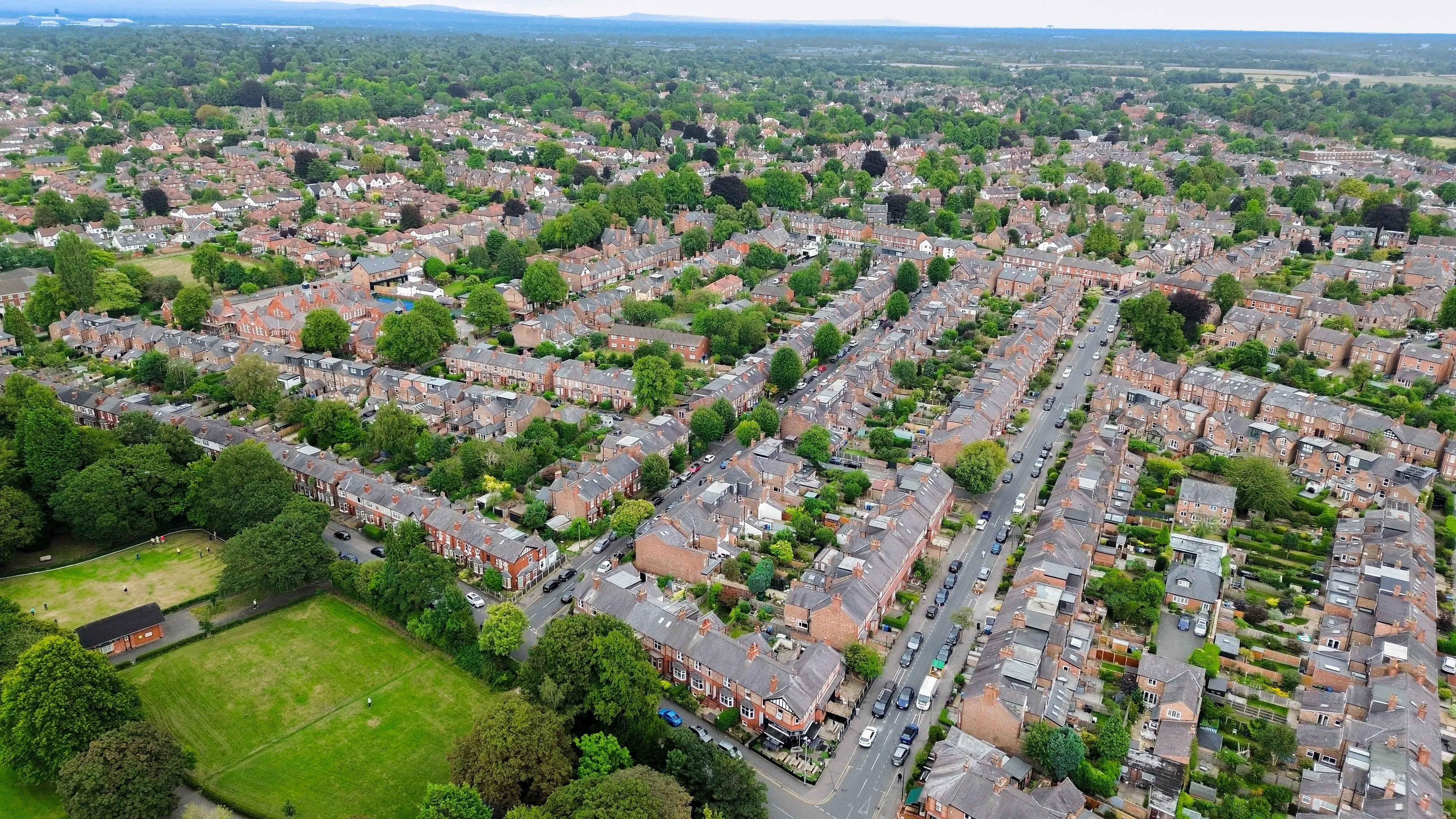 drone view of properties in Hale